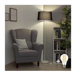 Brilagi - LED stojeća lampa CERIA 1xE27/40W/230V prečnik 45 cm crna/bela