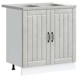 Kuhinjski ormarić za sudoper Lucca 2 pcs Betonski sivi