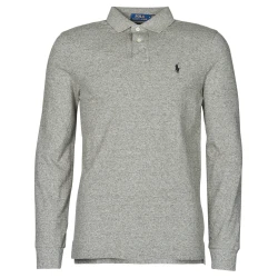 Polo Ralph Lauren  Polo majice dolgi rokavi POLO AJUSTE DROIT EN COTON BASIC MESH LOGO PONY PLAYER  Siva