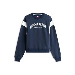 Tommy Jeans Majica VARSITY modra/bela