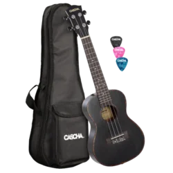 Koncertni ukulele Mahogany Black Premium Series Cascha