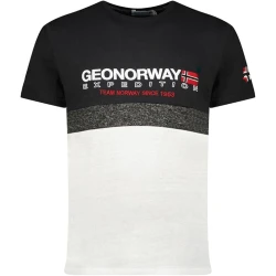 Geographical Norway Muška majica Jdouble db 254, Crno-bela