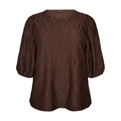 Zizzi Bluza ELOTUS temno rjava