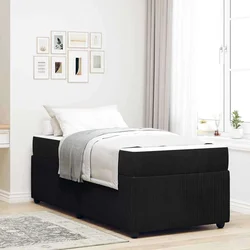 Krevetna konstrukcija Crna 80 x 200 cm tkanina