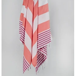 Lessentiel Maison Peškir za plažu 100x180cm Bordo-Beli