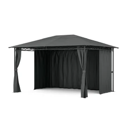 Blumfeldt Gazebo Mondo 3x4 s kovinskim okvirjem in 4 stranskimi stenami