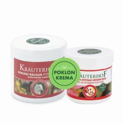 Kräuterhof konjski balzam sa efektom toplote, 500 ml + Krema za vene, 250 ml