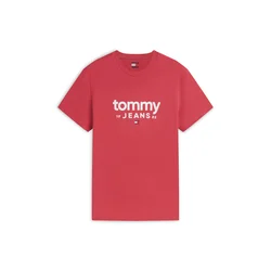 Tommy Jeans Majica svetlo rdeča/bela