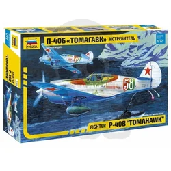 Zvezda 1:72 Curtiss P-40B Tomahawk - model lovskega letala