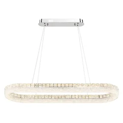 Globo 67387-40 - LED prigušiva luster na sajli LAUREL 40W/230V proziran+daljinski upravljač