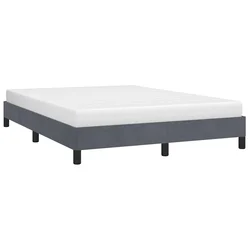 vidaXL Posteljni okvir brez vzmetnice temno siv 152x203 cm žamet Queen