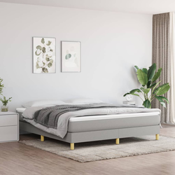 Okvir za krevet s oprugom svjetlosivi 180x200 cm od tkanine