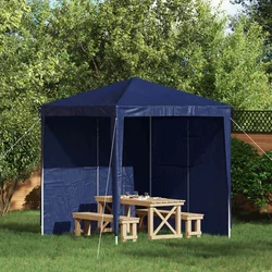 Zid šatora za zabavu 2 pcs Plava 200 x 195 cm PE i čelik