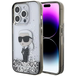 Karl Lagerfeld KLHCP15XLKKNSK iPhone 15 Pro Max 6.7 transparent hardcase Liquid Glitter Ikonik (KLHCP15XLKKNSK)