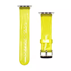 Transparent Apple Watch Sport Silicone Strap 38/40/41mm zuti