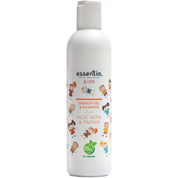 ESSENTIQ 2v1 gel in šampon za prhanje za otroke s papajo in aloe vero-250 ml