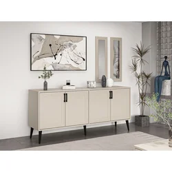 Hanah Home Konzola Prime Mirror, 180x81x45 cm, Krem