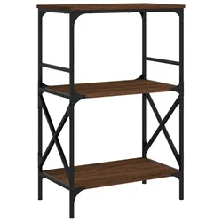 Regal za knjige 3 razine smeđa boja hrasta 59x35x90,5 cm drveni