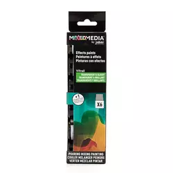 Set barv Mixed Media Pebeo - Vitrail 6x20 ml (set alkidnih)
