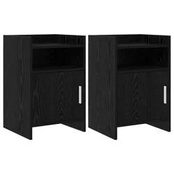 Noćni ormarići 2 pcs Crni hrast 40 x 36 x 60 cm