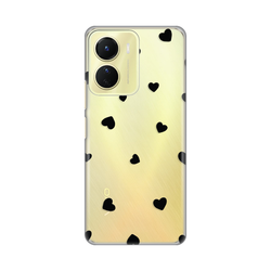 Silikonska maska za Vivo Y16 Hearts Print Skin providna