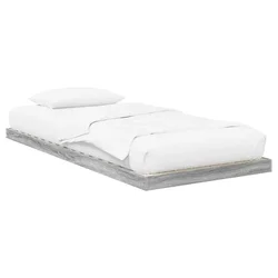 Vidaxl Posteljni okvir Siva Sonoma 80 x 200 cm Konstruiran les