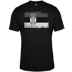 011Shop Muška majica kratkih rukava Zastava siva, Crna