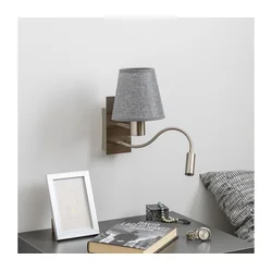 Brilagi - LED zidna svetiljka NUBILA 1xE27/25W/230V + LED/3W hrom/siva