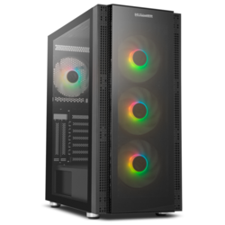 NOX Box Nox Semitorre E-ATX Hummer Horus Argb Crystal Temperid, (20598882)
