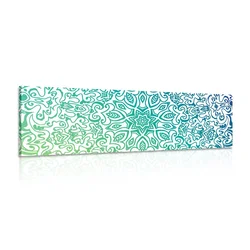 Slika modrozelena Mandala - 150x50