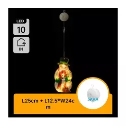 Aigostar - LED božićna dekoracija LED/3xAAA snegović 25cm