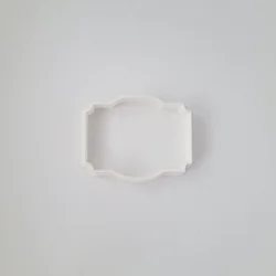 KREATIVNI SLATKIŠI Modla za kolače i ukrase Klasični ram, 7 cm, Bela