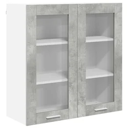 Vidaxl Viseča omarica Betonsko siva 80 x 31 x 80 cm Konstruiran les