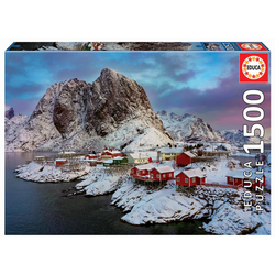 Puzzle Lofoten Islands Norway Educa 1500 dijelova i Fix ljepilo od 11 godina
