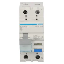 Diferencialno stikalo RCBO 2P B6A 0,03A Tip AC ADC906D