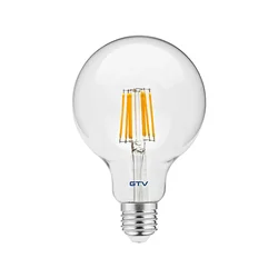 GTV LED sijalica E27 8W g95 3000k 800lm filament