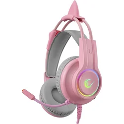 Slušalice žične gaming Rampage RM-K91 X-CATTY 7.1 RGB roze 36032