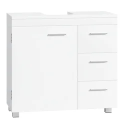 Songmics Kopalniška omarica 3 predali 2 predelka 30x70x64 cm bela