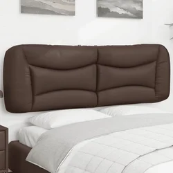 Vidaxl vidaXL Blazina za vzglavje, rjava, 160 cm, umetno usnje