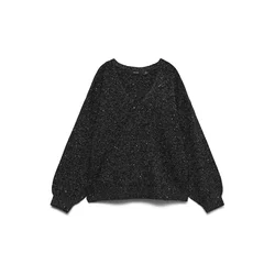 VERO MODA Pulover VMDEMI pegasto črna