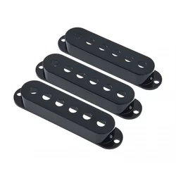 FENDER PICKUP COVERS,BLACK STRAT(3)