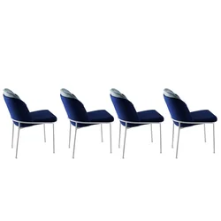 Hanah Home Set trpezarijskih stolica Dore 182 V4, 4 komada, Tamnoplavi