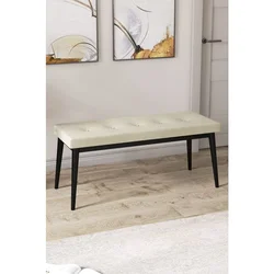 Hanah Home klupa Arwen Bench, 105 cm, krem / crna