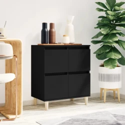 The Living Store The Living Store Komoda črna 60x35x70 cm inženirski les - Komoda, (21662583)