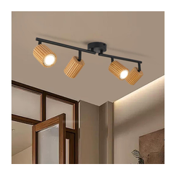 Brilagi - Spot svetiljka MODERN WOOD 4xGU10/8W/230V drvo/crna