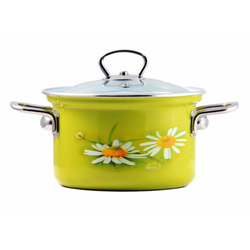 Emajliran lonec ¤20x13cm 3,6L DAISY s pokrovom