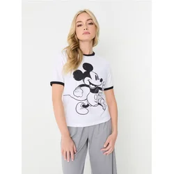 Sinsay - Majica sa printom Mickey Mouse - krem