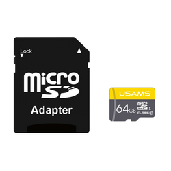 Micro SDXC memorijska kartica Usams Class 10 UHS-I 40MB/s - 64GB i SD adapter
