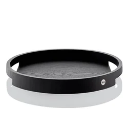 ADHOC Pladenj Aura 40xh4,3cm/okrogel/črn/les, (5000267729)