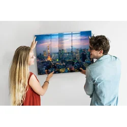 tulup.si Tabla magnetna Mesto ponoči 100x70 cm